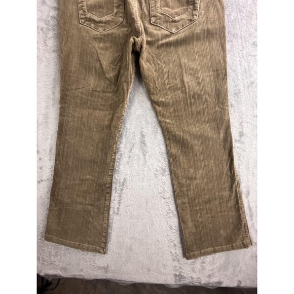 Z Cavaricci Pants Womens 12 Brown Corduroy Straight Leg Stretch Retro Y2K Style - Picture 15 of 16